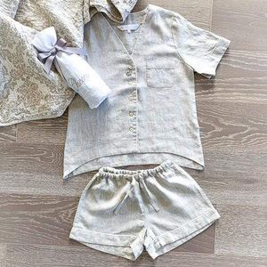 Crown Linen Design Pajama Set